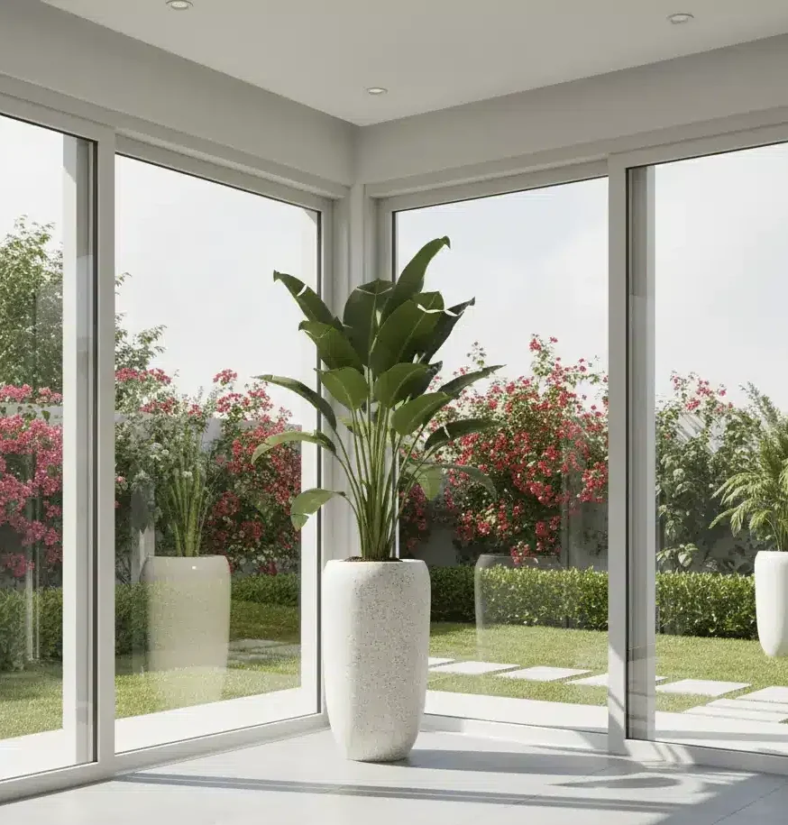 Pot Terazzo Reguler Warna Crem Diameter 40 x 100 cm