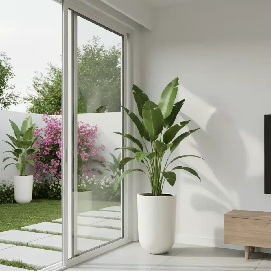 Pot Terazzo Reguler Warna Putih Diameter 60 x 100 cm