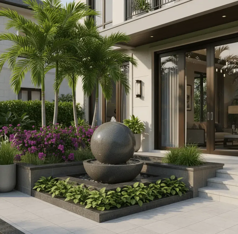 Air Mancur Terazo (Teraso) Bentuk Bola