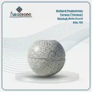 Bollard Pedestrian Teraso Bentuk Bola Kursi