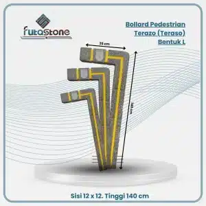 Bollard Pedestrian Teraso Bentuk L