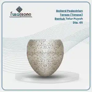 Bollard Pedestrian Teraso Bentuk Telur Puyuh