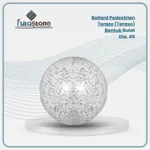 Bollard Pedestrian Teraso Diameter 45cm Bentuk Bulat