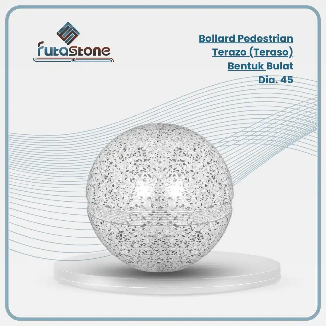 Bollard Pedestrian Teraso Diameter 45cm Bentuk Bulat