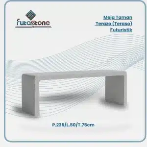 Meja taman teraso futuristik