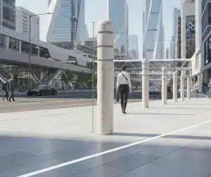 Penerapan bollard stick terazo