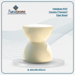 pot tanaman terazo (teraso) bentuk jam pasir