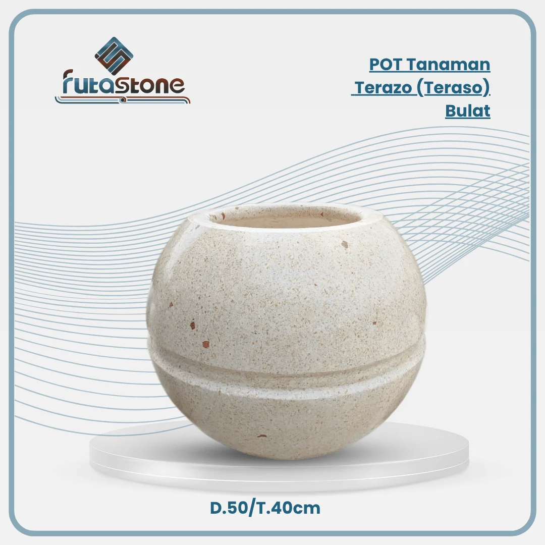 pot tanaman terazo (teraso) bola