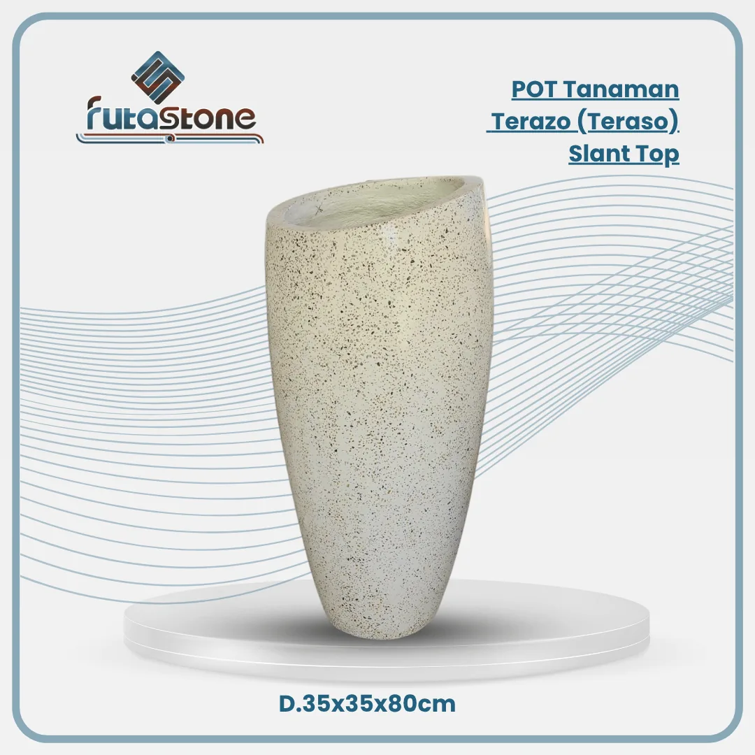 pot tanaman terazo (teraso) diameter miring