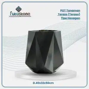 pot tanaman terazo (teraso) hexagon