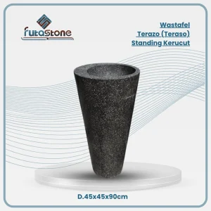 wastafel terazo (teraso) standing kerucut terbalik